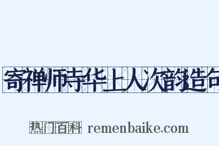 寄禅师寺华上人次韵造句是什么意思的图片